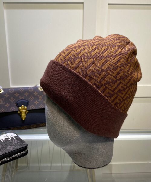 Fendi Beanie In Brown
