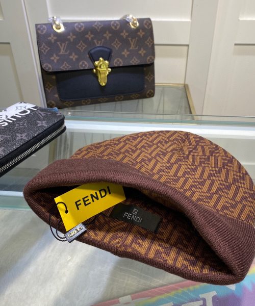 Fendi Beanie In Brown