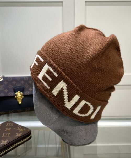 Fendi Beanie In Brown