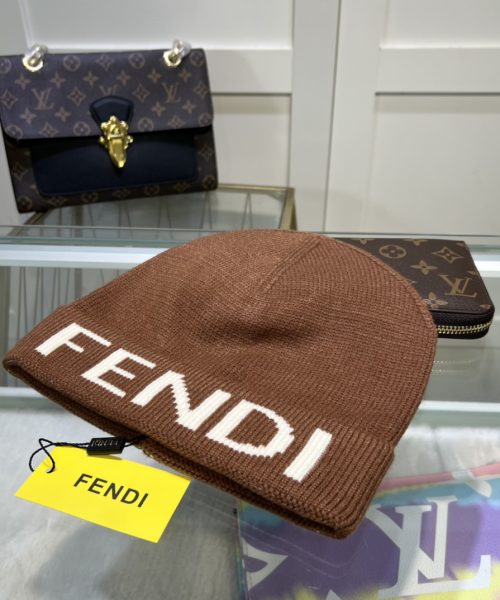 Fendi Beanie In Brown