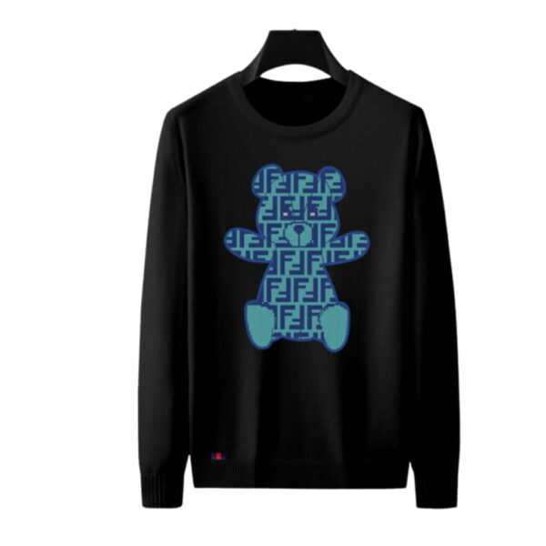 Fendi Bear Logo Sweatshirt Black For Men