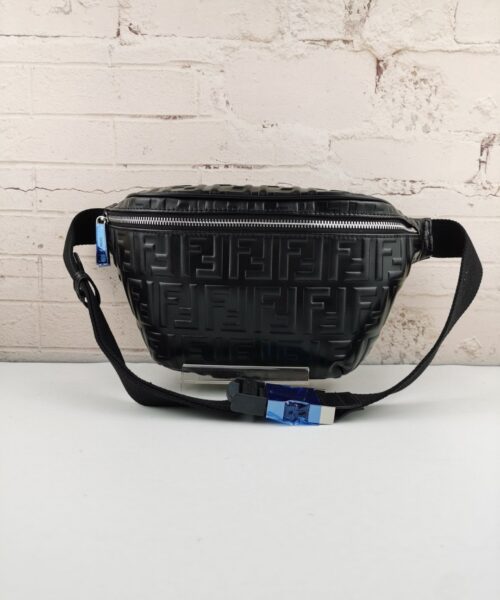 1:1 Replica Fendi Belt Bag Black For Men, Men's Bags 18.1in/46cm FF 7VA434A72VF0GXN