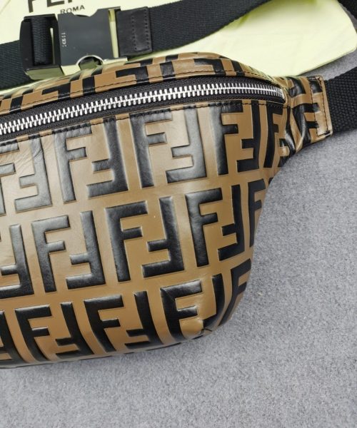 1:1 Replica Fendi Belt Bag Brown For Men, Men's Bags 18.1in/46cm FF 7VA434A5PJF0H3C