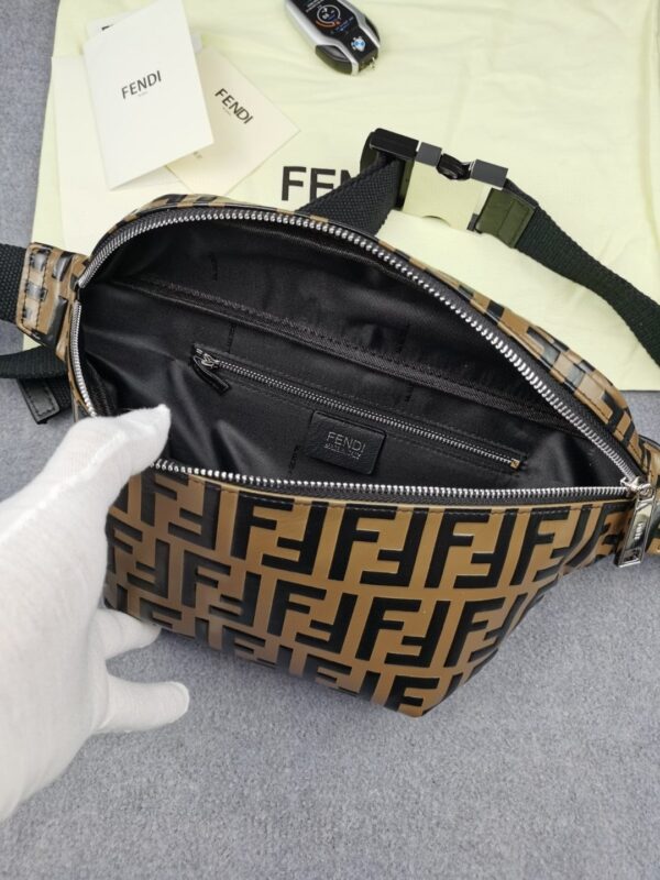 1:1 Replica Fendi Belt Bag Brown For Men, Men's Bags 18.1in/46cm FF 7VA434A5PJF0H3C