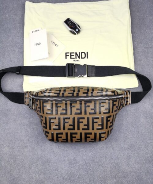 1:1 Replica Fendi Belt Bag Brown For Men, Men's Bags 18.1in/46cm FF 7VA434A5PJF0H3C