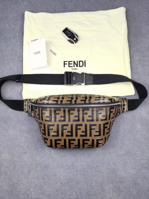 1:1 Replica Fendi Belt Bag Brown For Men, Men's Bags 18.1in/46cm FF 7VA434A5PJF0H3C