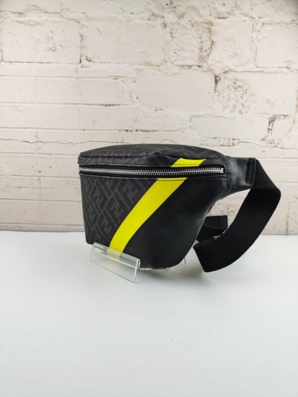 1:1 Replica Fendi Belt Bag Grey/Yellow For Men, Men's Bags 18.1in/46cm FF 7VA434A9XSF0R2A