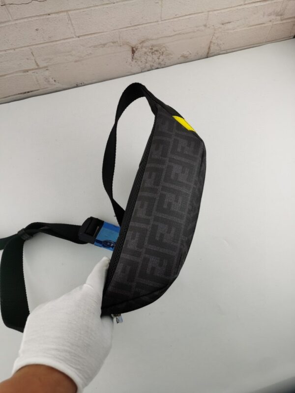 1:1 Replica Fendi Belt Bag Grey/Yellow For Men, Men's Bags 18.1in/46cm FF 7VA434A9XSF0R2A