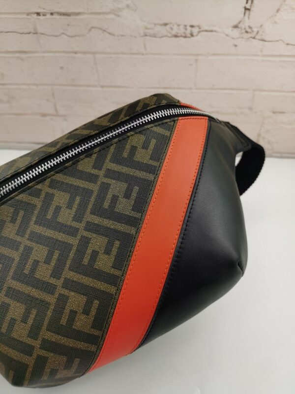 1:1 Replica Fendi Belt Bag Khaki/Orange For Men, Men's Bags 18.1in/46cm FF 7VA434