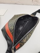1:1 Replica Fendi Belt Bag Khaki/Orange For Men, Men's Bags 18.1in/46cm FF 7VA434