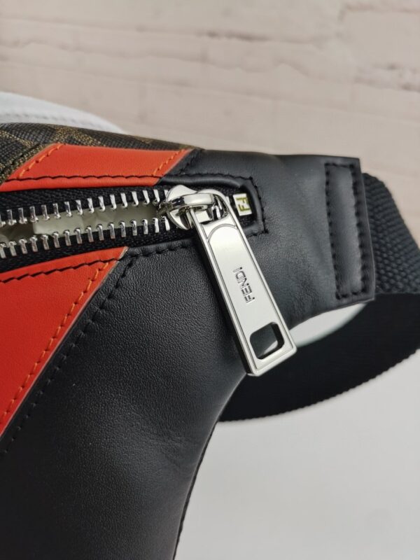 1:1 Replica Fendi Belt Bag Khaki/Orange For Men, Men's Bags 18.1in/46cm FF 7VA434
