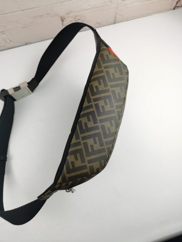 1:1 Replica Fendi Belt Bag Khaki/Orange For Men, Men's Bags 18.1in/46cm FF 7VA434