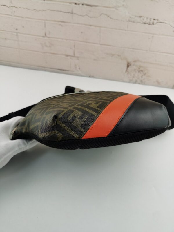 1:1 Replica Fendi Belt Bag Khaki/Orange For Men, Men's Bags 18.1in/46cm FF 7VA434