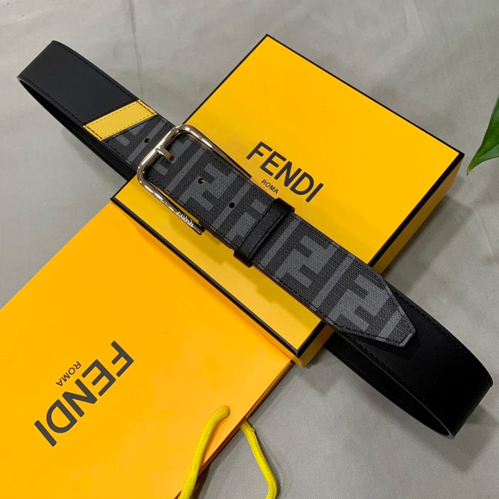 1:1 Replica Fendi Belt Black FF Women Belt 7C0400A9XSF0R2A - Image 3
