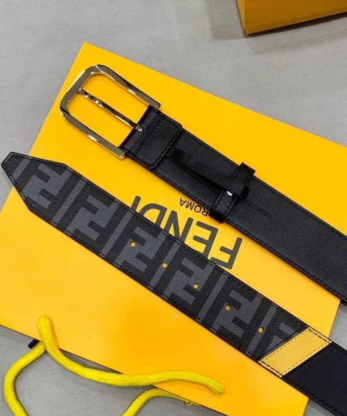 1:1 Replica Fendi Belt Black FF Women Belt 7C0400A9XSF0R2A