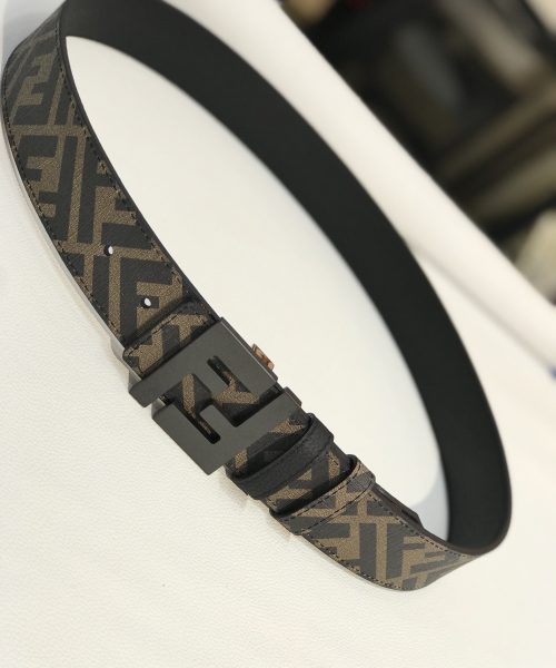 1:1 Replica Fendi Belt Black FF, Women Belt 7C0432AH8YF1FMW