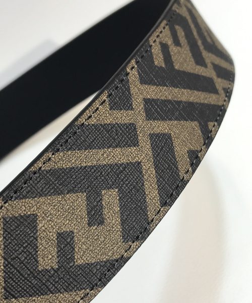 1:1 Replica Fendi Belt Black FF, Women Belt 7C0432AH8YF1FMW
