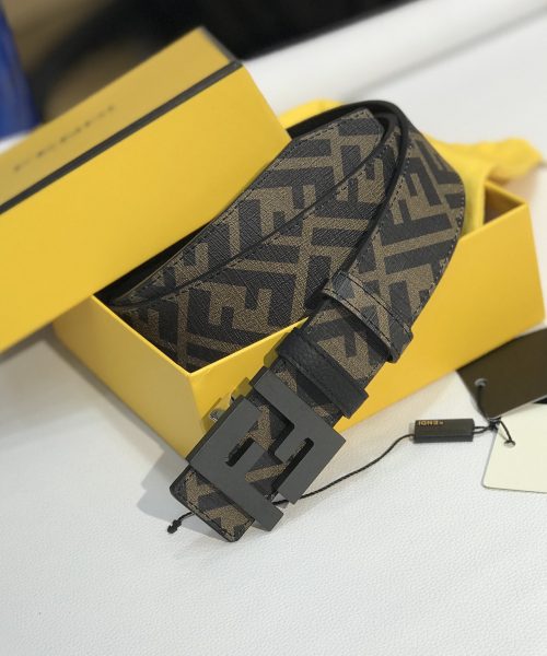 1:1 Replica Fendi Belt Black FF, Women Belt 7C0432AH8YF1FMW