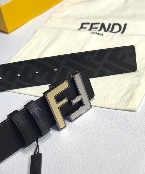 1:1 Replica Fendi Belt Black FF Women Belt 7C0465