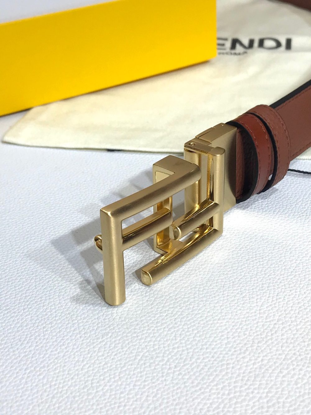 1:1 Replica Fendi Belt Brown FF Women Belt 7C034470 - Image 6