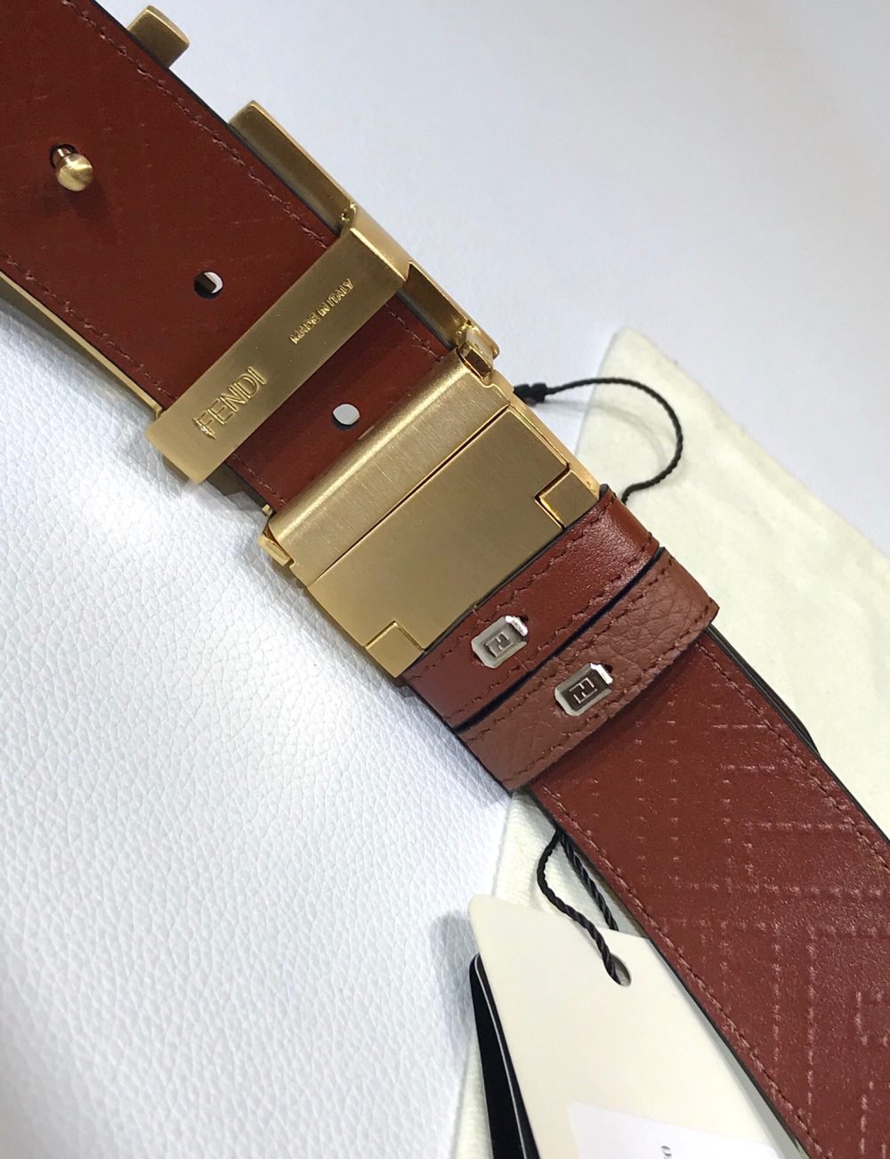 1:1 Replica Fendi Belt Brown FF Women Belt 7C034470 - Image 5