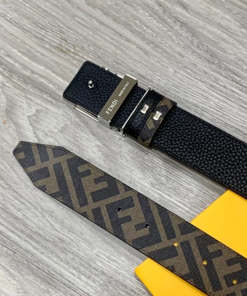 1:1 Replica Fendi Belt Grey FF, Women Belt 7C0465AFF1F1G8C