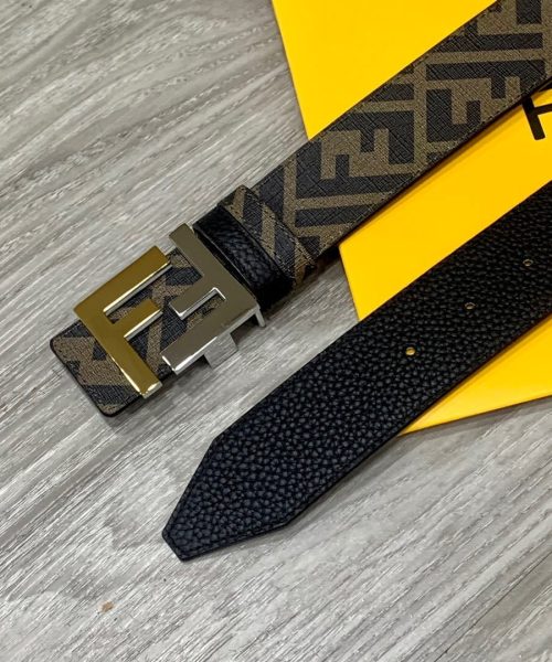 1:1 Replica Fendi Belt Grey FF, Women Belt 7C0465AFF1F1G8C