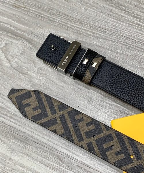1:1 Replica Fendi Belt With Double F Brown For Women, Women Belt