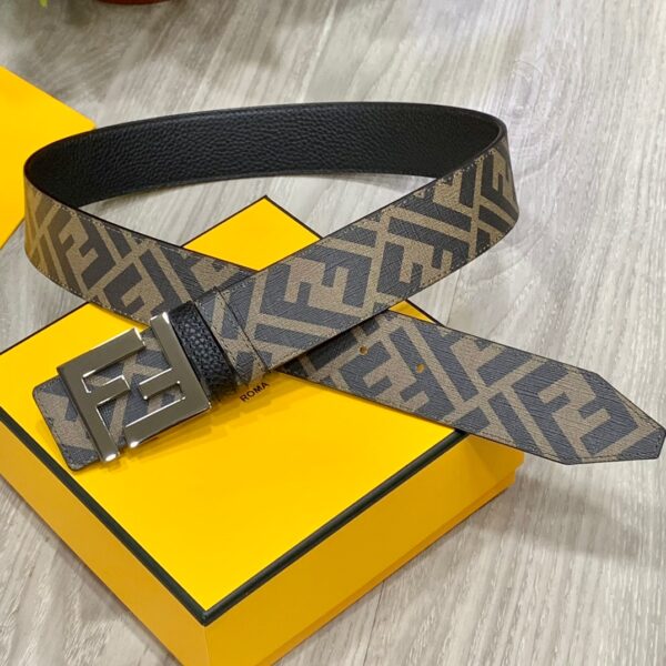 1:1 Replica Fendi Belt With Double F Brown For Women, Women Belt