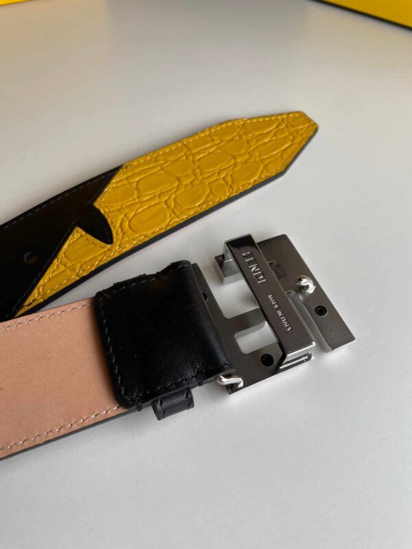 1:1 Replica Fendi Belt With Double F Buckle Black For Women, Women Belt