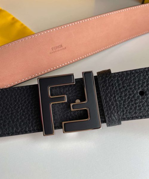 1:1 Replica Fendi Belt With Double F Buckle Black For Women, Women Belt