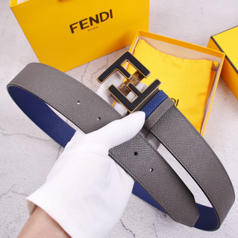 1:1 Replica Fendi Belt With Double F Buckle Black For Women, Women Belt - Image 4