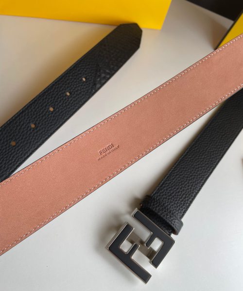 1:1 Replica Fendi Belt With Double F Buckle Black For Women, Women Belt