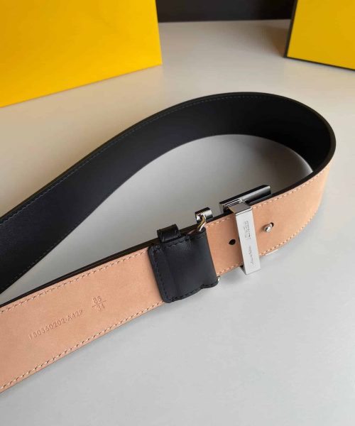 1:1 Replica Fendi Belt With Double F Buckle Black For Women, Women Belt