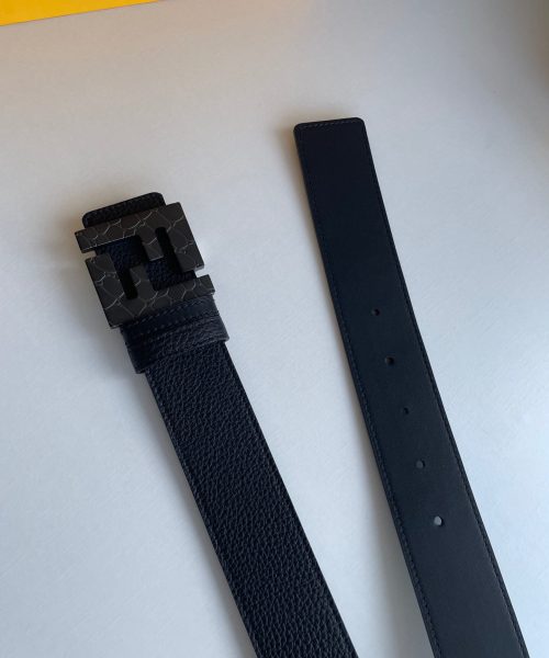 1:1 Replica Fendi Belt With Double F Buckle Black For Women, Women Belt