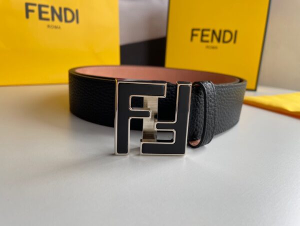 1:1 Replica Fendi Belt With Double F Buckle Black For Women, Women Belt