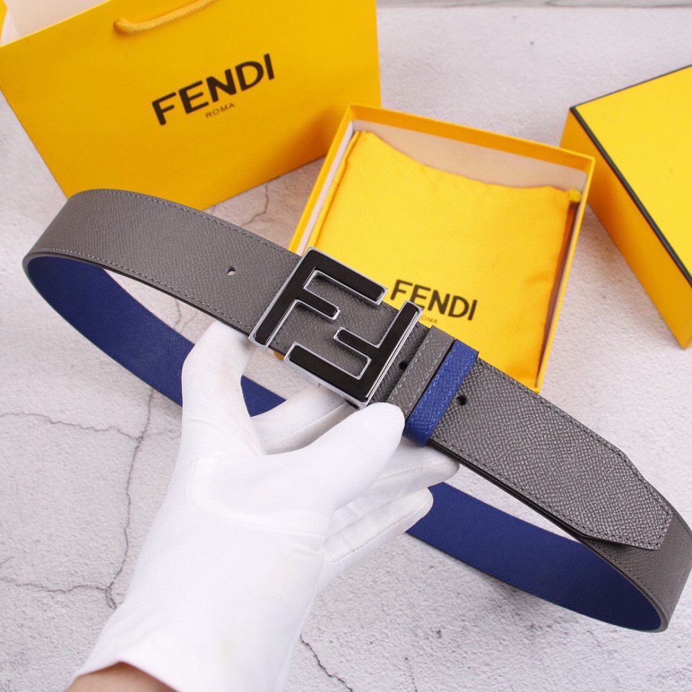 1:1 Replica Fendi Belt With Double F Buckle Black For Women, Women Belt - Image 3