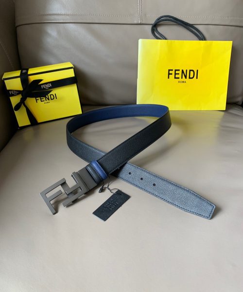 1:1 Replica Fendi Belt With Double F Buckle Black For Women, Women Belt