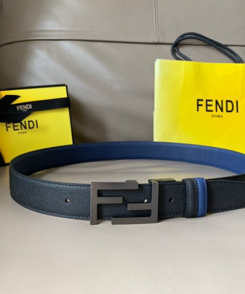 1:1 Replica Fendi Belt With Double F Buckle Black For Women, Women Belt