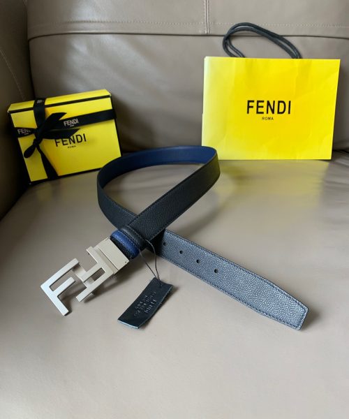 1:1 Replica Fendi Belt With Double F Buckle Black For Women, Women Belt