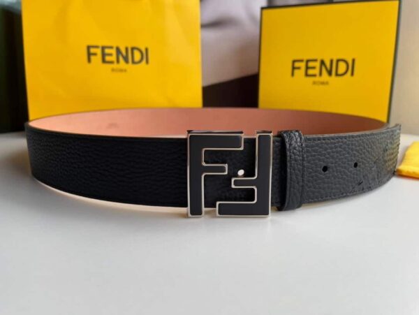 1:1 Replica Fendi Belt With Double F Buckle Black For Women, Women Belt
