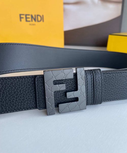 1:1 Replica Fendi Belt With Double F Buckle Black For Women, Women Belt