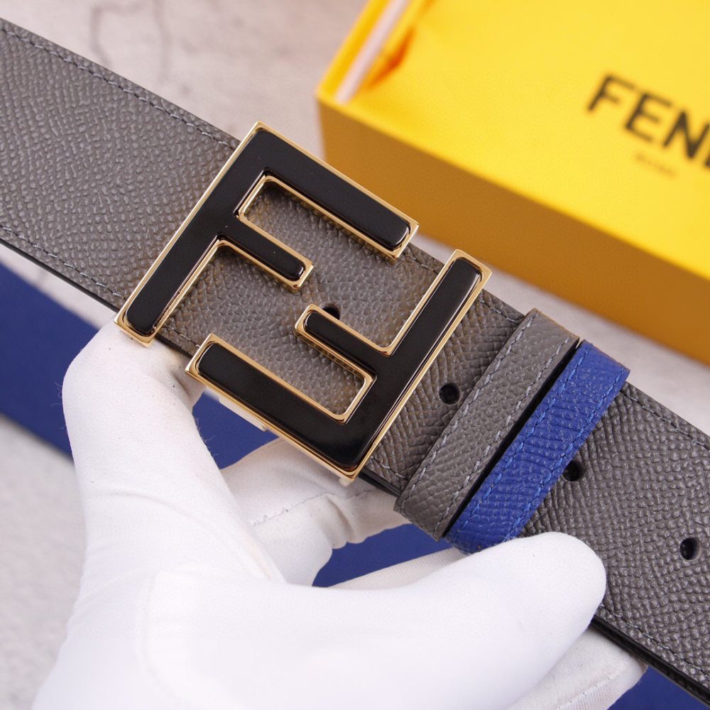 1:1 Replica Fendi Belt With Double F Buckle Black For Women, Women Belt - Image 3