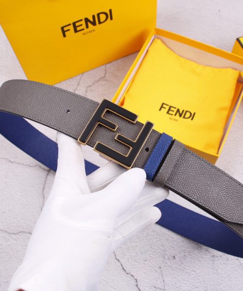 1:1 Replica Fendi Belt With Double F Buckle Black For Women, Women Belt