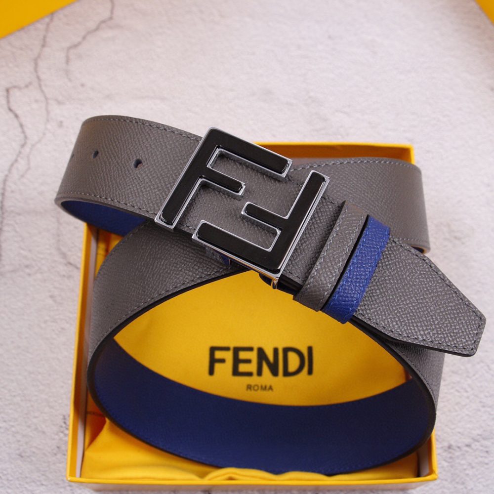1:1 Replica Fendi Belt With Double F Buckle Black For Women, Women Belt - Image 4