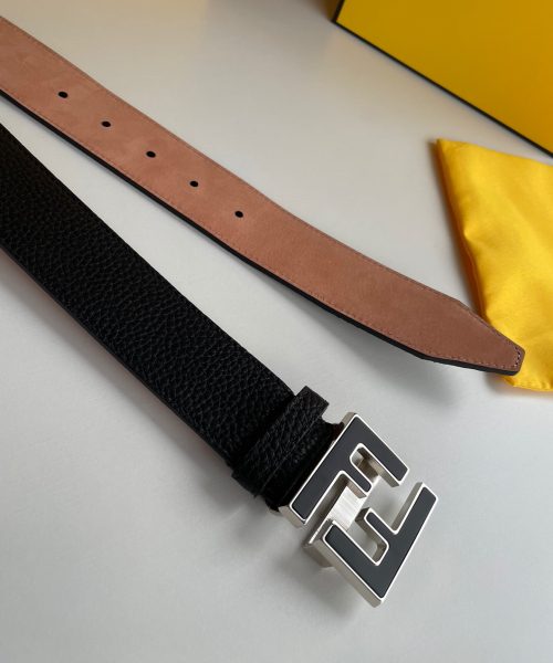 1:1 Replica Fendi Belt With Double F Buckle Black For Women, Women Belt