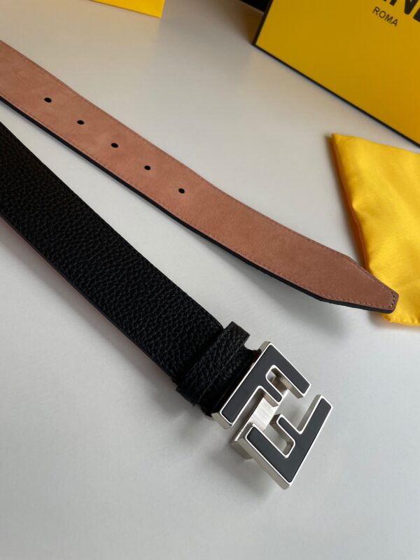 1:1 Replica Fendi Belt With Double F Buckle Black For Women, Women Belt