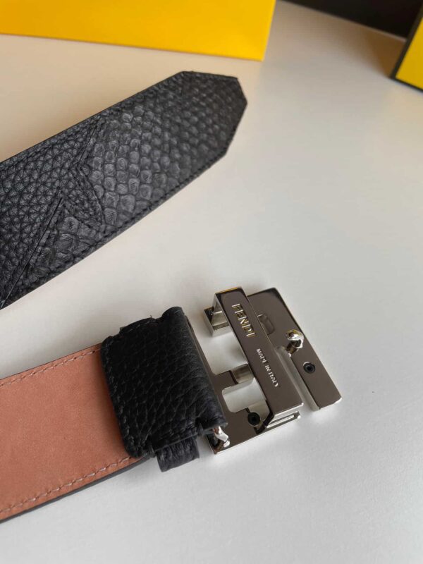 1:1 Replica Fendi Belt With Double F Buckle Black For Women, Women Belt