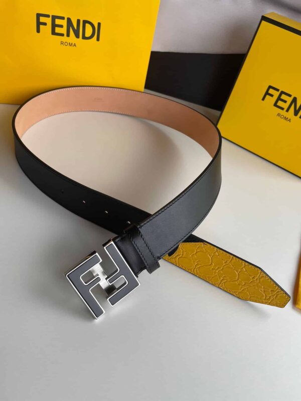 1:1 Replica Fendi Belt With Double F Buckle Black For Women, Women Belt