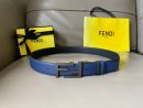 1:1 Replica Fendi Belt With Double F Buckle Black For Women, Women Belt